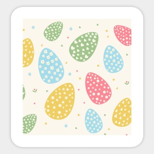 Easter Egg Stars Hearts and Flowers Sticker